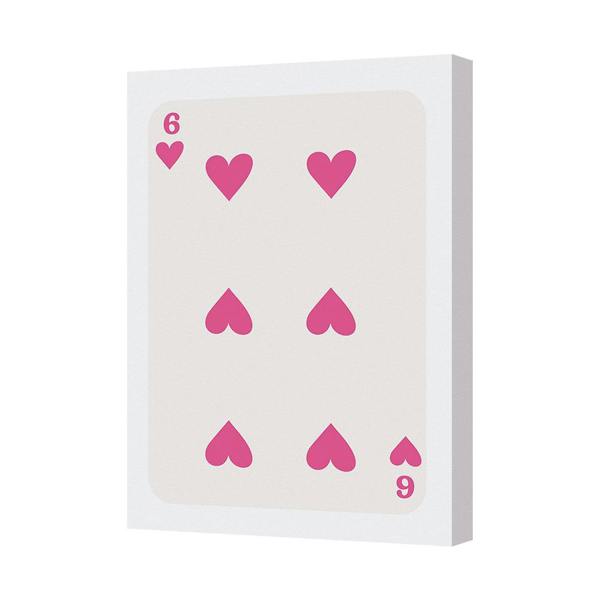 Benjamin Tate Design 6 Of Hearts Canvas Wall Art Print Modern Decor 11995