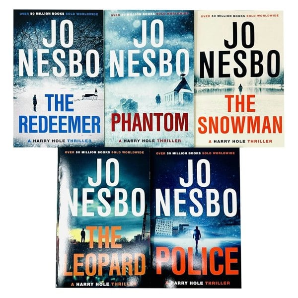 Harry Hole Series 6-10 Collection 5 Books Set By Jo Nesbo (The Redeemer, The Snowman, The Leopard, Phantom and Police)