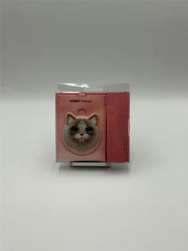 Nimmy Friends Nimmy Big Eye Cute Pet Ragdoll Cat Face Card Sleeve Holder Pink - N-XDY-KT-07-D