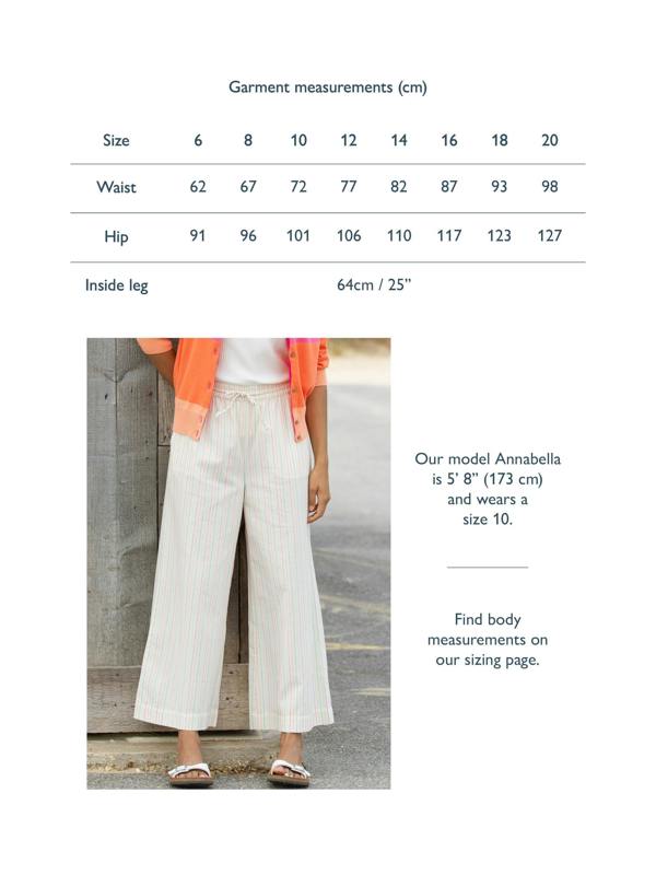 Kite Womens Organic Gillingham Wide Leg Woven Trousers Special Stripe