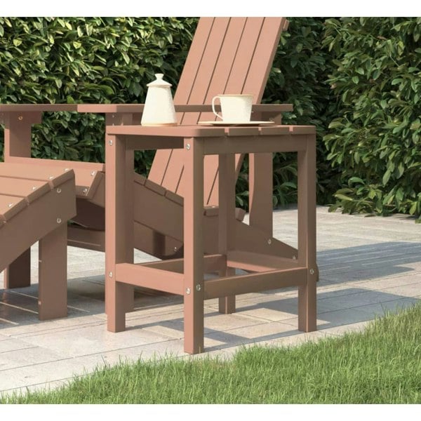 Berkfield Garden Adirondack Table Brown 38x38x46 cm HDPE