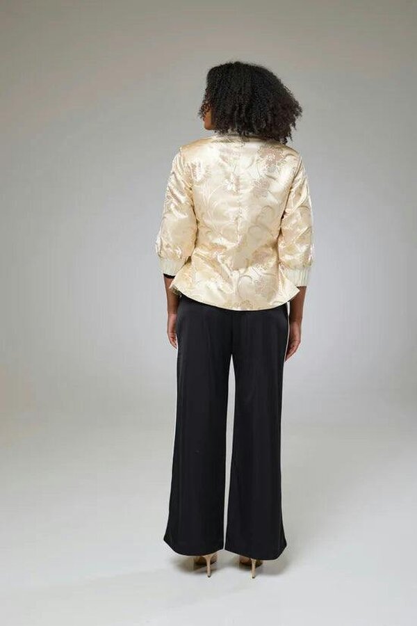 Lioness by TF Ivory Shimmery Flora Fitted Jacket Blouse