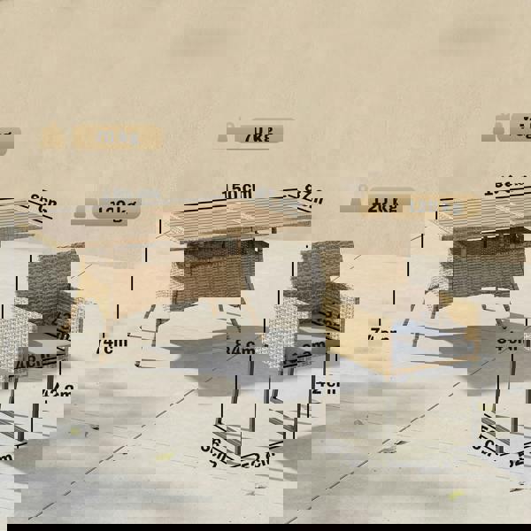 Patio Rattan Dining Set