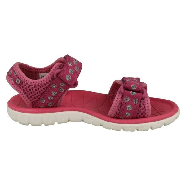 Clarks Childrens Clarks Pattern Detailed Adjustable Sandals Surfing Tide