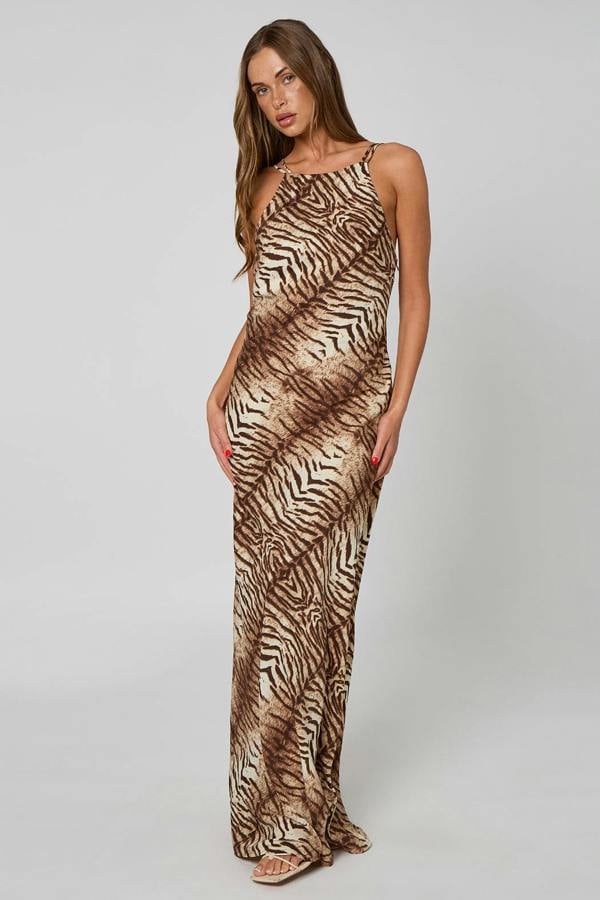 Urban Bliss Zebra Neck Maxi Dress
