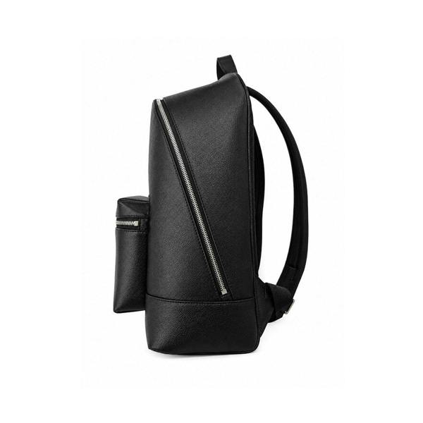 Burberry Jeff Mens Leather Backpack -  Black Grain