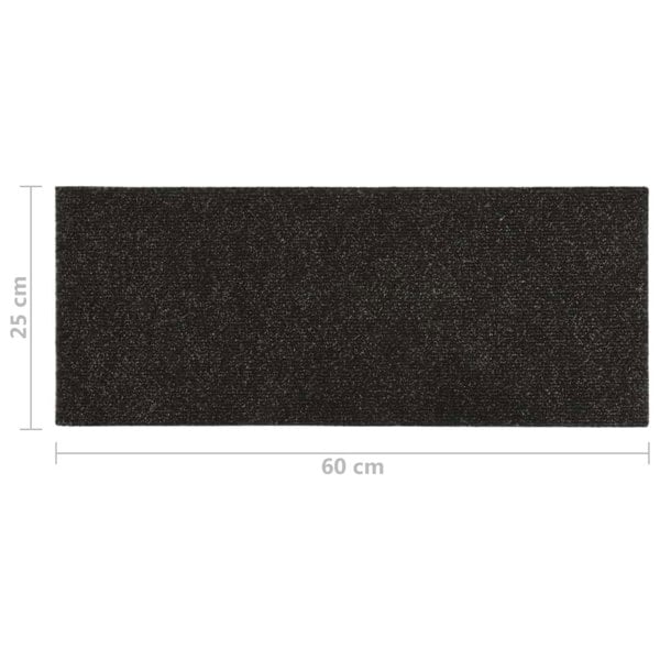 Berkfield Self-adhesive Stair Mats Rectangular 15 pcs 60x25 cm Brown