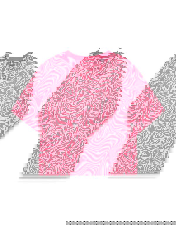 Barbie Girls Pink All Over Pattern Short Sleeve Long Leg Pyjama Set