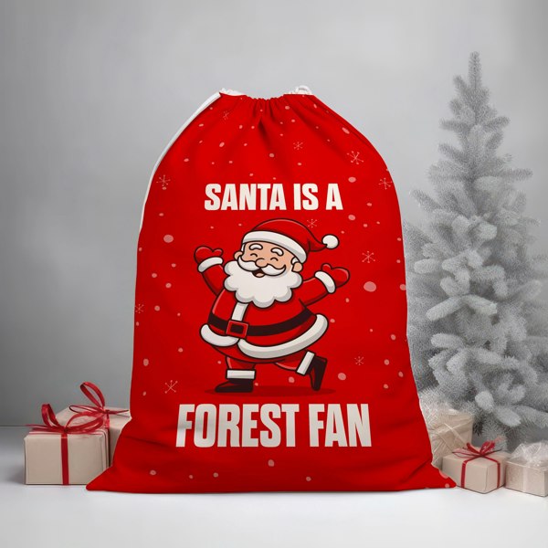 BritishmadeGifts Santa is a Forest Fan - Football Fan Santa Sack