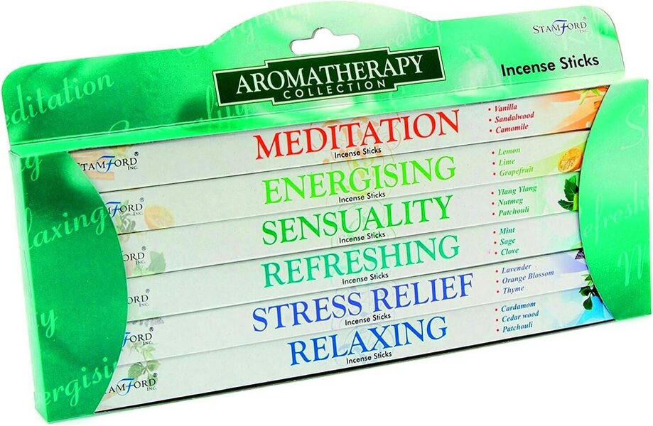 Stamford Aromatherapy Incense Sticks Gift Set, 6 packs x 8 sticks