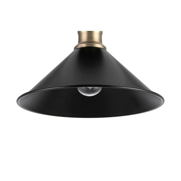 COSYLYTE Bowley Metal Ceiling Flush Light - Matt Black