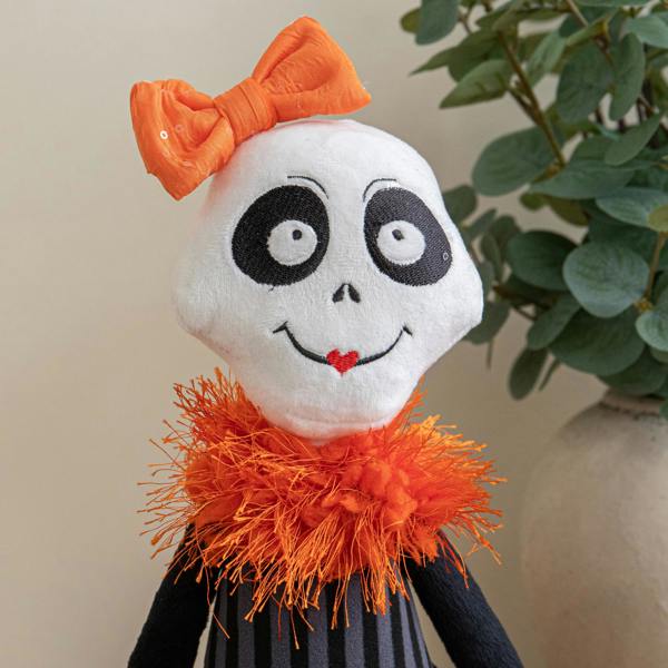 Samuel Alexander 55cm Mrs Bones Seated Halloween Decoration with Dangly Legs