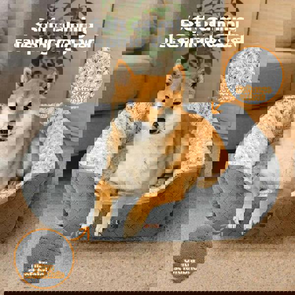 Skylos Large Dog Calming Bed Pet Puppy Fluffy Plush Cushion Waterproof  Washable