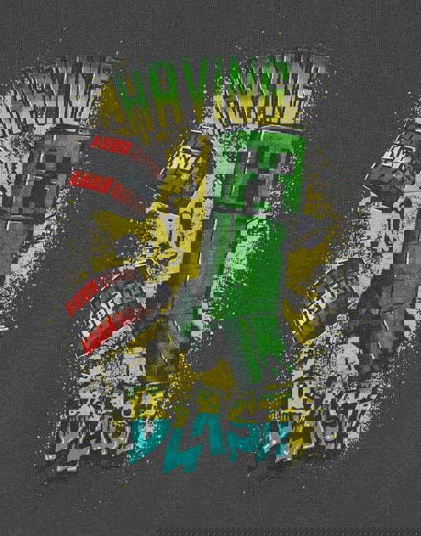 Minecraft Boys Grey Having A Blast Sweatshirt