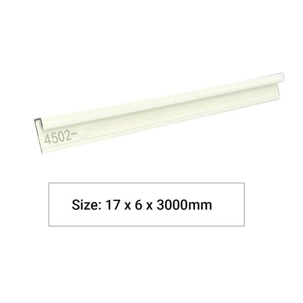 ENER-J Aluminium Closing Edge Line End Trims for 4mm  SPC Wall Panels, White Size: 17 x 6 x 3000 mm (Pack of 2)