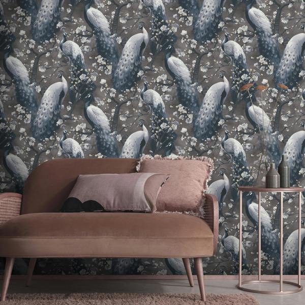 Erismann Peacock Print Wallpaper