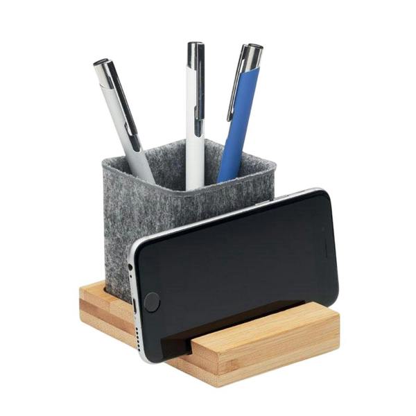 MidOcean Orostan RPET Felt Pen Pot - Wood - 