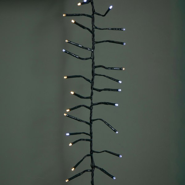 Samuel Alexander 18.5m 1440 LED Christmas Cluster Multi-Action String Lights with Timer in White & Warm White