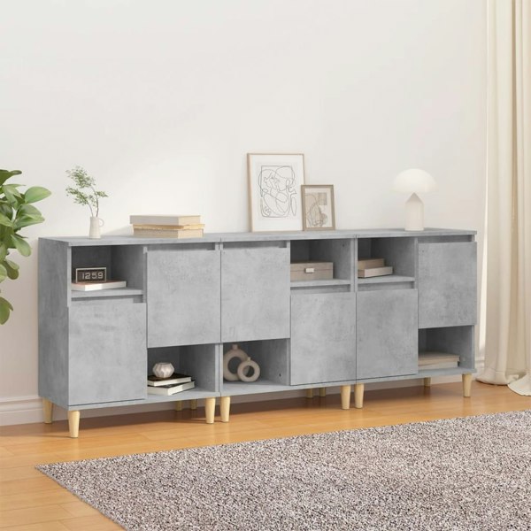 Berkfield Sideboards 3 pcs Concrete Grey 60x35x70 cm Engineered Wood