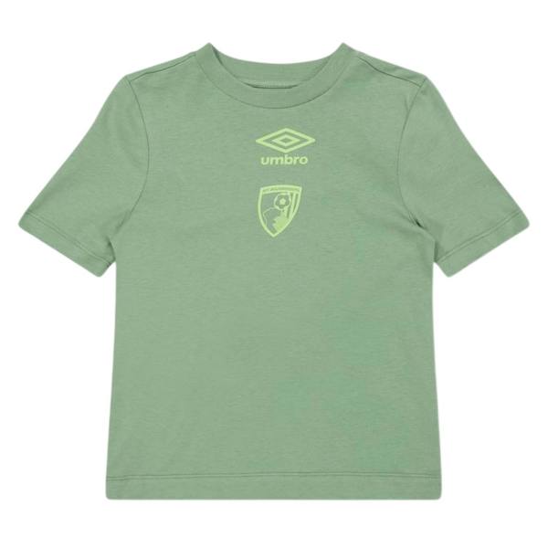Umbro Childrens/Kids Castore AFC Bournemouth Logo T-Shirt - Sage Green - 