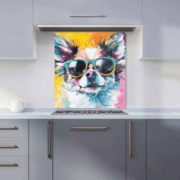 Warren Reed - Designer Chic Chihuahua in Sunglasses Kitchen Splashback