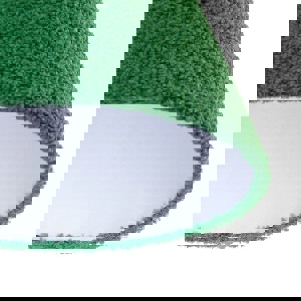 Emerald Green Textured Velvet Wool Fabric Lamp Shade with White Inner Image 5