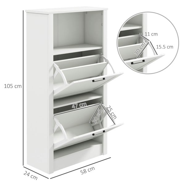 Flip-down Shoe Cabinet