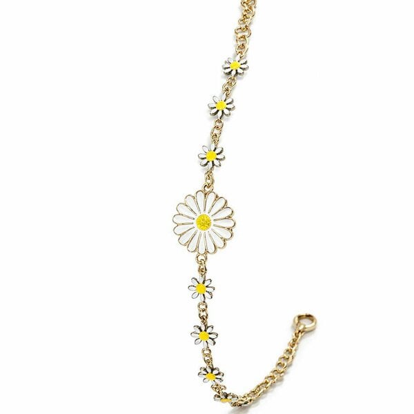 The Colourful Aura Sun Flower Charms Summer Indie Boho Daisy Floral Adjustable Bracelet