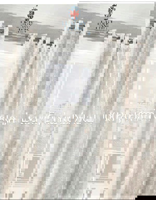 Luxury Living Luxury Crushed Velvet Fully Lined Ring Top Curtains