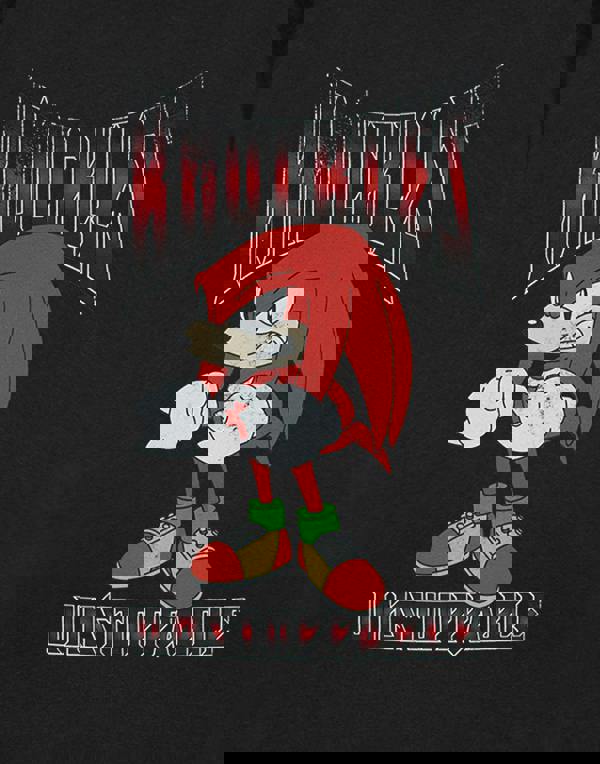 Sonic the Hedgehog Mens Black Knuckles Short Sleeved T-Shirt