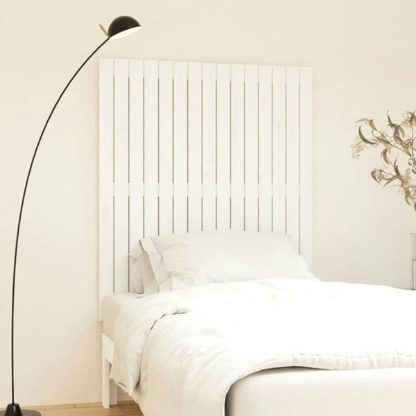 Berkfield Wall Headboard White 95.5x3x110 cm Solid Wood Pine