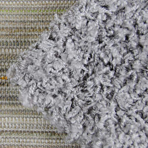 Modern Fluffy Rug Silver Grey Shaggy Long Pile Woven Carpet Mat for Living Room or Bedroom