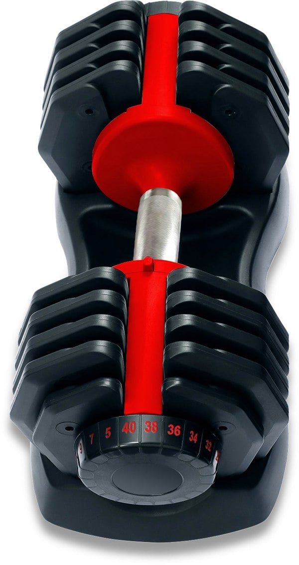 Strongology Urban40 Single Home Fitness Black Red Adjustable Smart Dumbbells from 5kg up to 40kg Training Weights