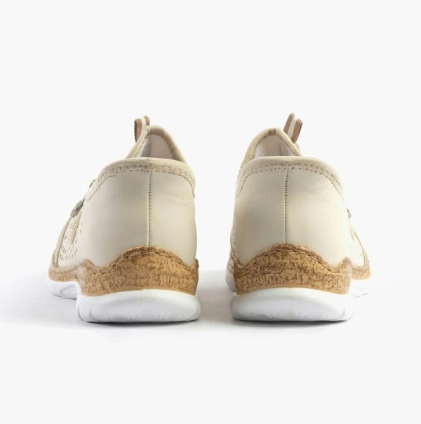 Rieker N42V3-60 Womens Shoes - Beige