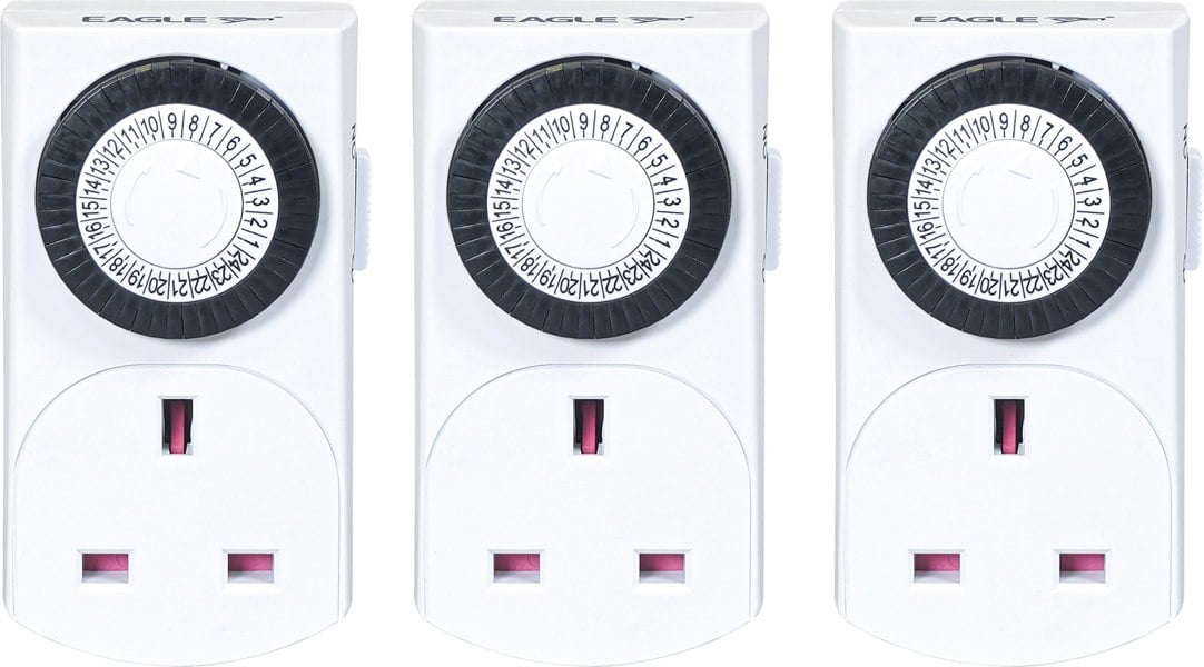 Eagle Connect Plug In Mechanical Daily Timer, 3 Pack