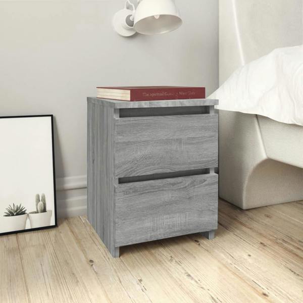Berkfield Bedside Cabinet Grey Sonoma 30x30x40 cm Engineered Wood