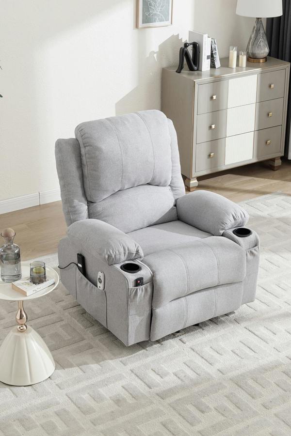 Living and Home Electric Single-Seat Recliner Chair with Heating & Massage Function