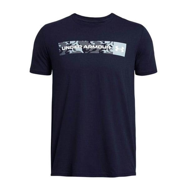 Under Armour Mens Chest Stripe Camo T-Shirt - Blue