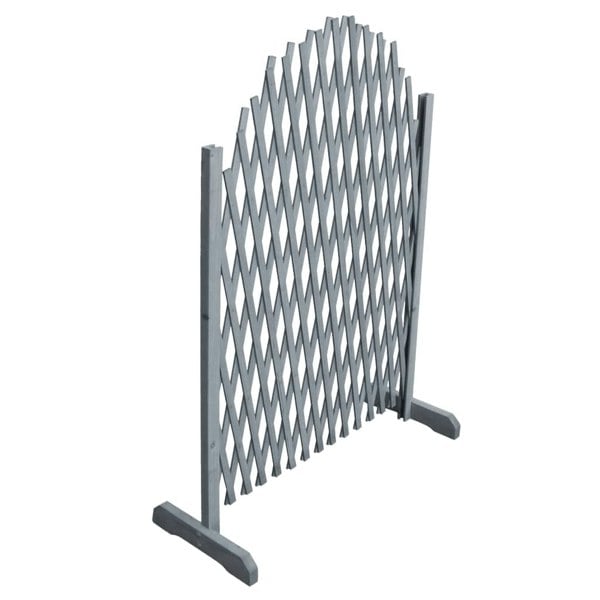 Berkfield Trellis Fence Solid Firwood 1.8x1 m Grey