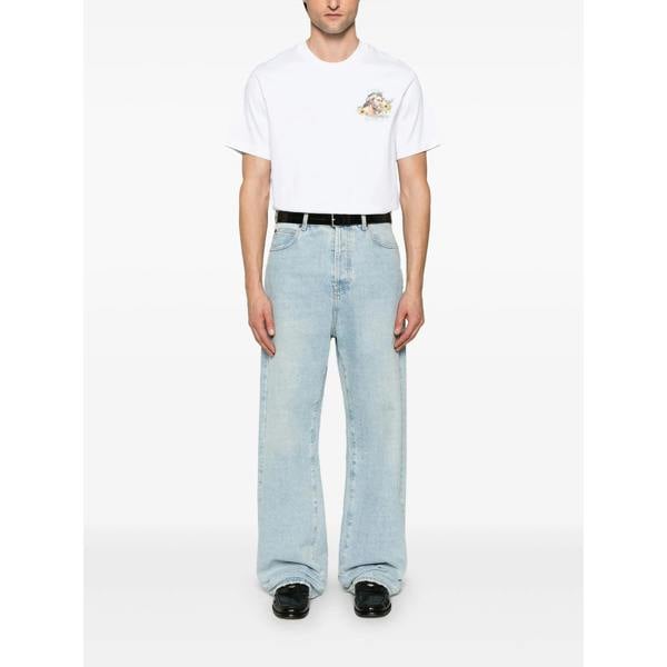 Casablanca Printed T-Shirt   in  White