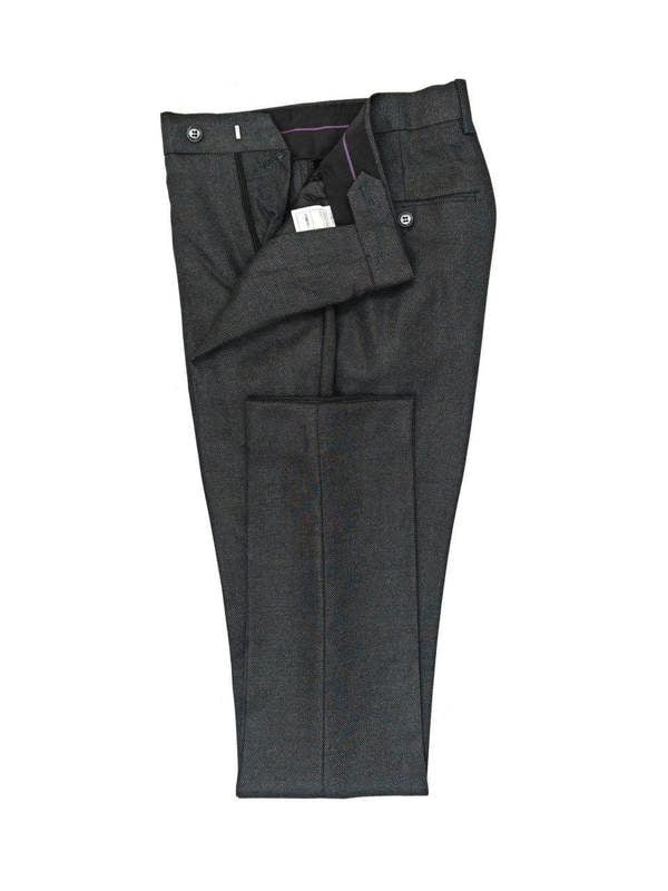Dark Grey Birdseye 3-Piece Suit Trousers