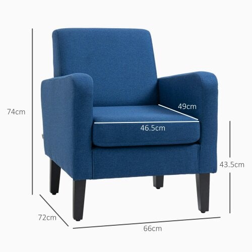 Wyld Haus Lita Ralo Set Of 2 Blue Modern Accent Chairs With Black Legs