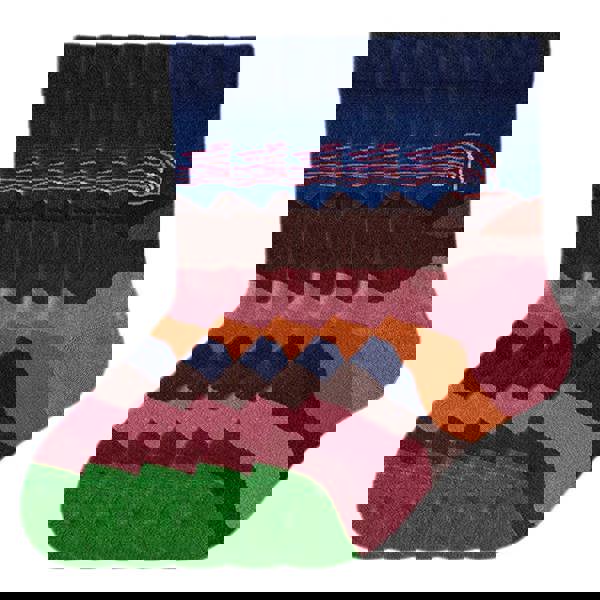 Anyfootwear 5 Pairs Size 5-9 Fashion Long Sock Cartoon Personalized Creative Nature Blue Human Abstract Art For Men Woman Foot Cold Winter Warm