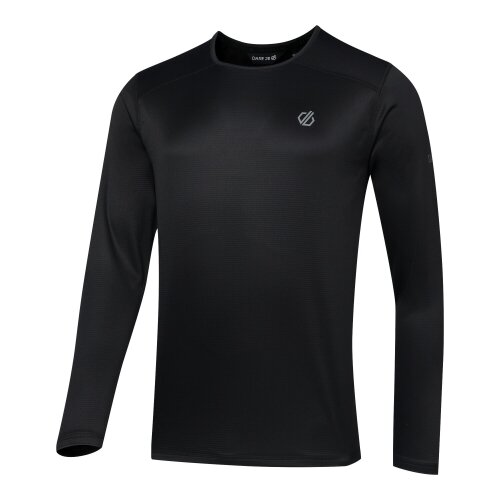 Dare 2B Mens Ventura Grid Crew Neck Fleece Top - Black