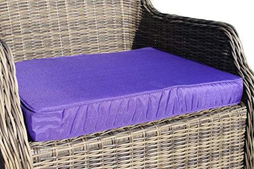 The Garden Marketplace Armchair Pad for Large Garden Chair, Thick 7cm Seat Cushion with Zipped Washable Cover, Fade-Resistant 180g Polyester