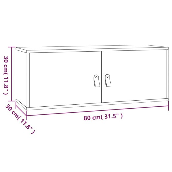 Berkfield Wall Cabinets 2 pcs White 80x30x30 cm Solid Wood Pine