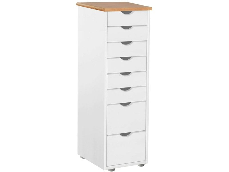 Dorel Home Gava Chest 8Drawers WhiteSt 34x39x102cm