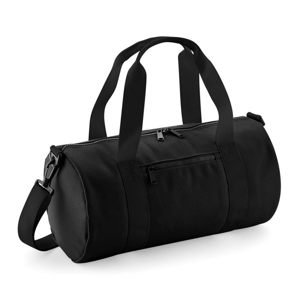 Bagbase Mini Barrel Bag - Black/Black