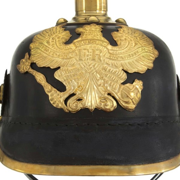 Berkfield German Prussian Helmet Antique Replica LARP Black Steel