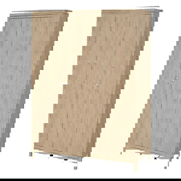 Furniture To Go Madrid Wardrobe with 3 Doors in Jackson Hickory Oak